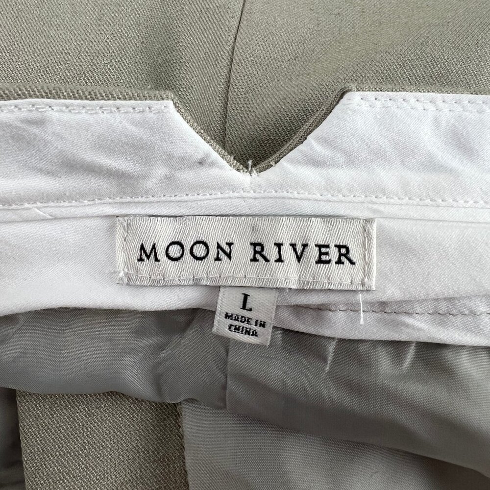 New Moon River Linen Blend High Waist Split Maxi Skirt Preppy Academia 2000s Y2K - Picture 5 of 9